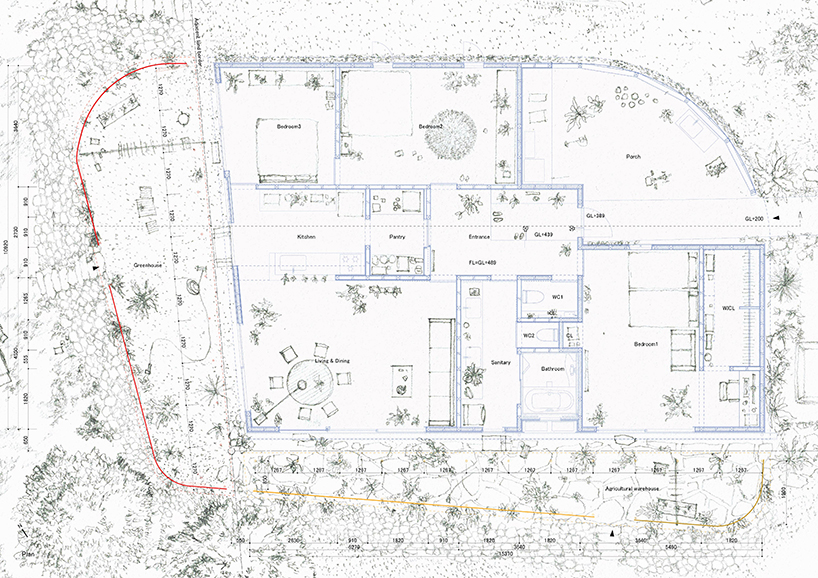 1-1 architects designs a family home for a tropical plant farmer in japan designboom