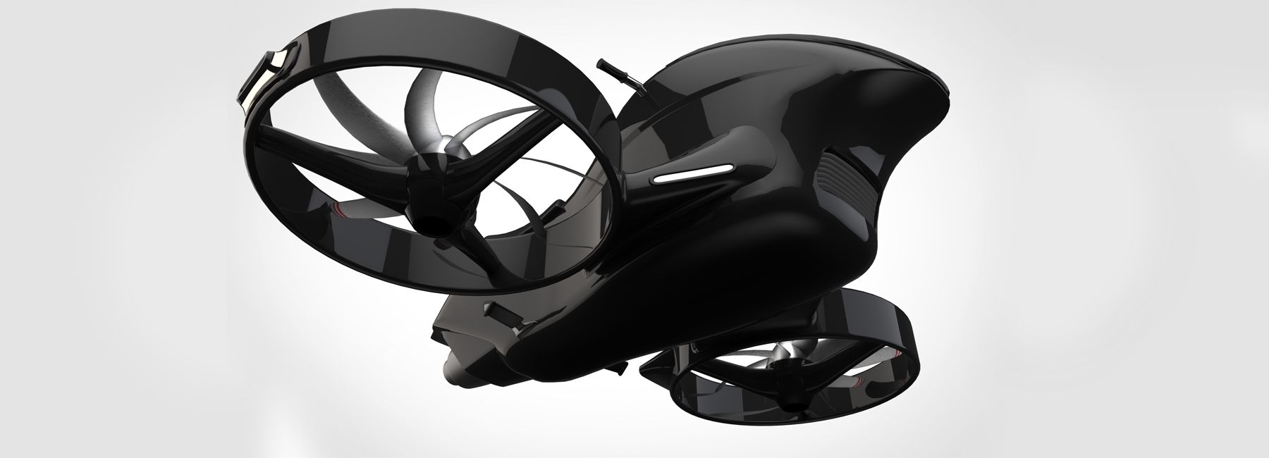 Le concept d'avion gyrodrone VTOL est stabilisÃ© par deux gyroscopes