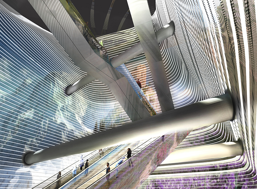XTU architects proposes muti-media metro station for the paris charles de gaulle T2