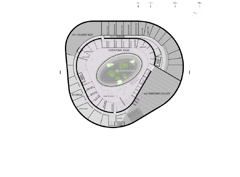 XTU envisions a mangrove-like memorial with giant waterfall in singapore designboom