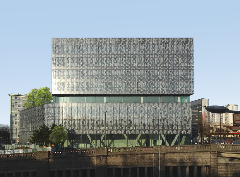 XTU architects builds multi-use complex in paris with a screen-printed glass façade designboom