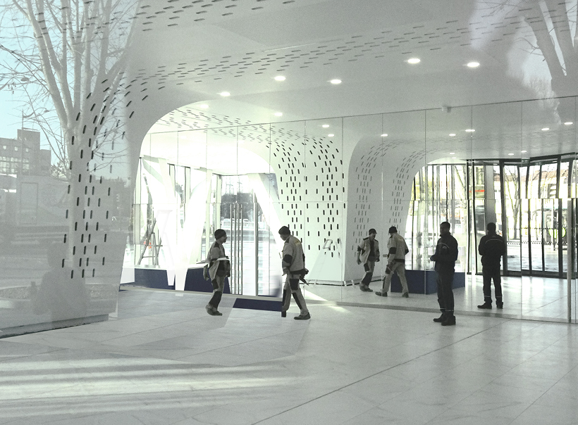 XTU architects builds multi-use complex in paris with a screen-printed glass façade designboom