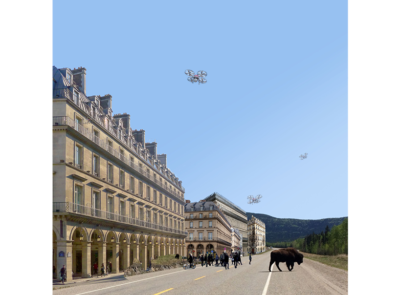 XTU inserts skyscrapers along weaving country roads to imagine a linear city designboom