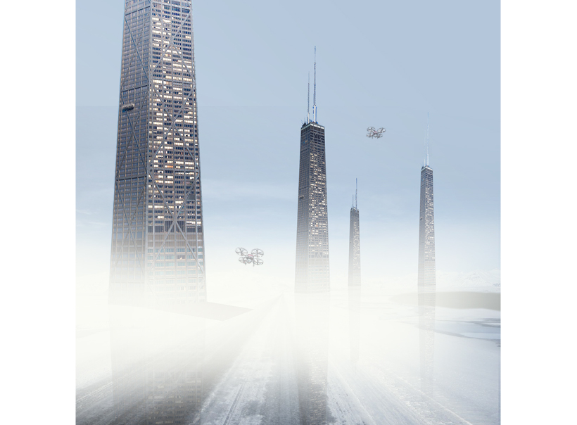 XTU inserts skyscrapers along weaving country roads to imagine a linear city designboom
