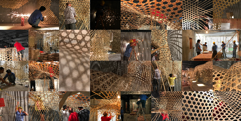 restaurant in china by infinity nide features traditional handmade bamboo weaving