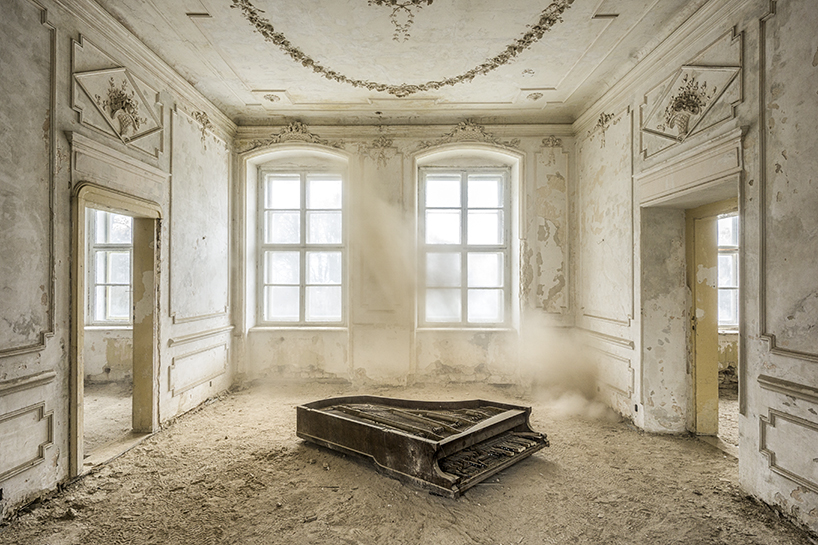 romain thiery unveils new images of broken pianos in forgotten european villas - 1