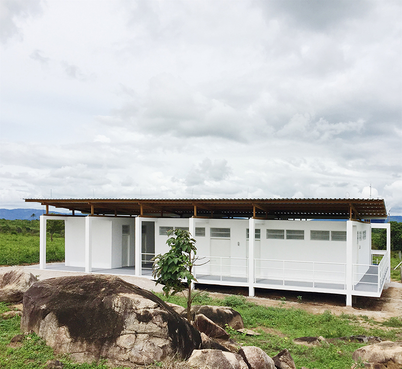 estudio flume constructs a beekeepers workshop on concrete piers in northern brazil designboom