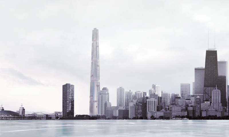 greyscale proposes a floating tower to replace the never built chicago spire - 2