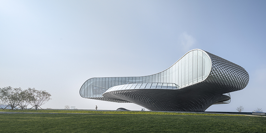 lacime architects applies aluminum plates to 'the wave' museum in china designboom