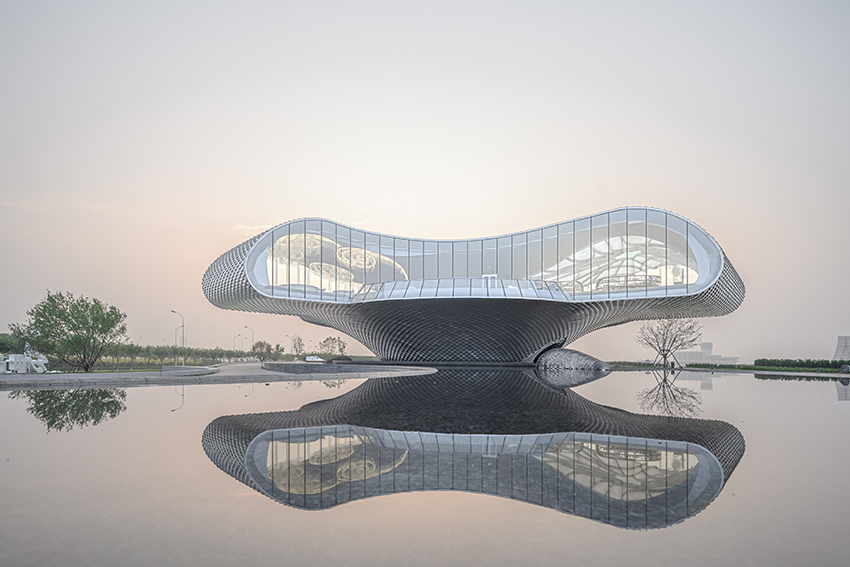 lacime architects applies aluminum plates to 'the wave' museum in china designboom