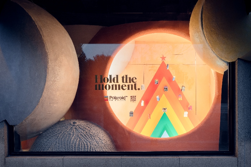 WAY studio creates a dreamy window display with gigantic balls of yarn in shanghai designboom