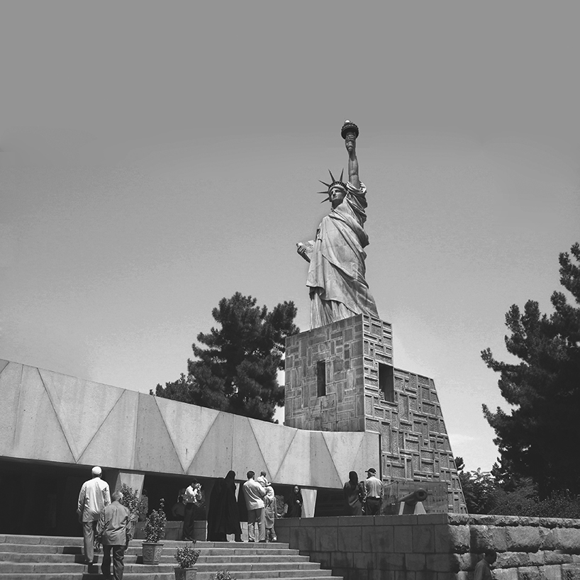 mohammad hassan forouzanfar combines iranian and american landmarks for 'peace' project