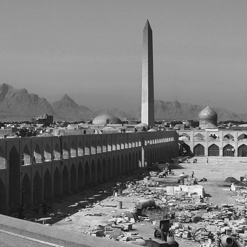 mohammad hassan forouzanfar combines iranian and american landmarks for 'peace' project