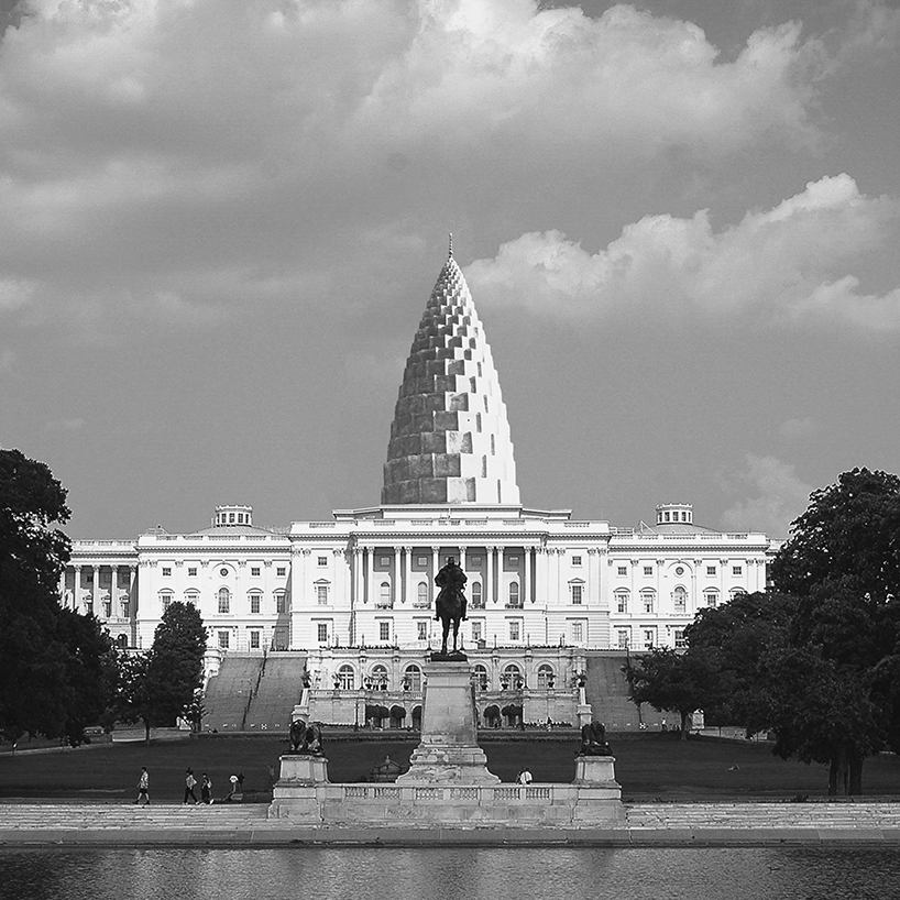 mohammad hassan forouzanfar combines iranian and american landmarks for 'peace' project designboom