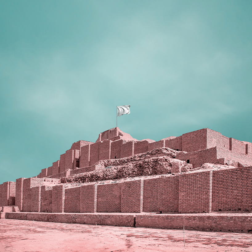 mohammad hassan forouzanfar raises a white flag across world heritage sites in iran designboom