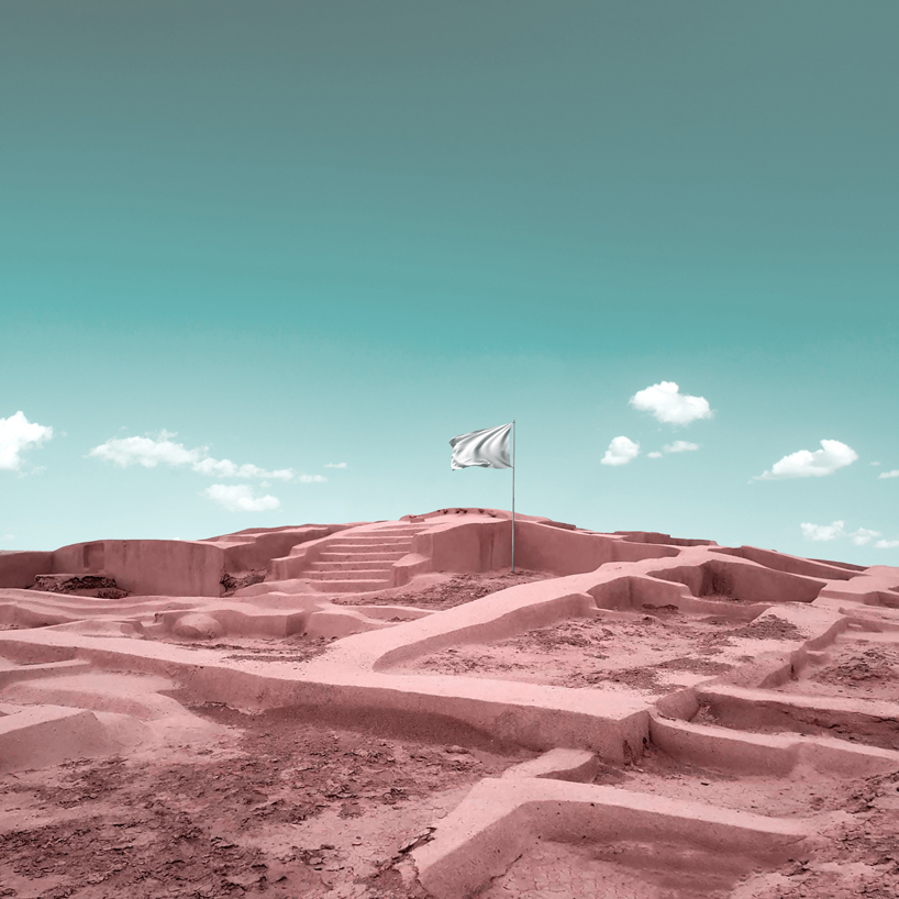 mohammad hassan forouzanfar raises a white flag across world heritage sites in iran designboom