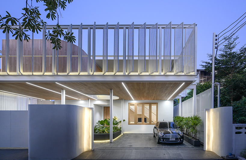 bodinchapa architects applies a translucent façade to house renovation in bangkok designboom