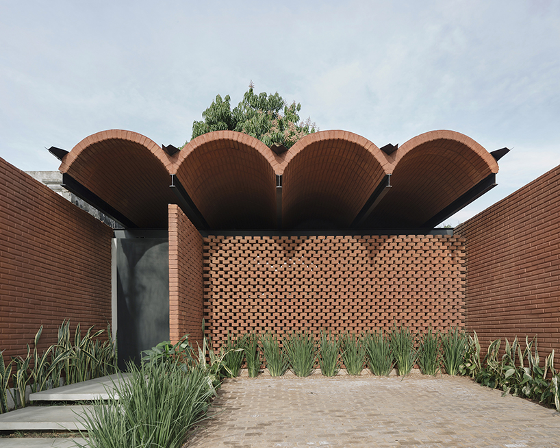 compressed earth blocks and a vaulted roof complete intermediate house in paraguay