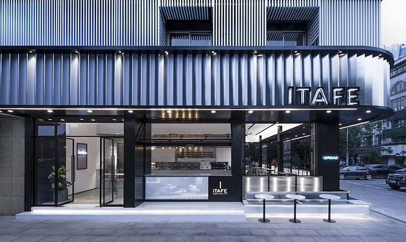 daylab's ITAFE tea shop in yiwu, china, features openable façade - 2