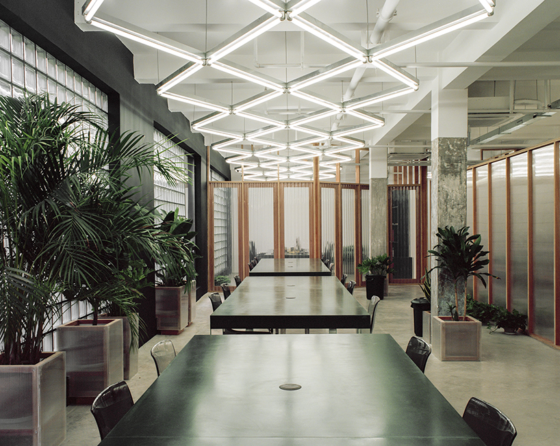 studio archive divides an office in shanghai by plywood-framed screens designboom