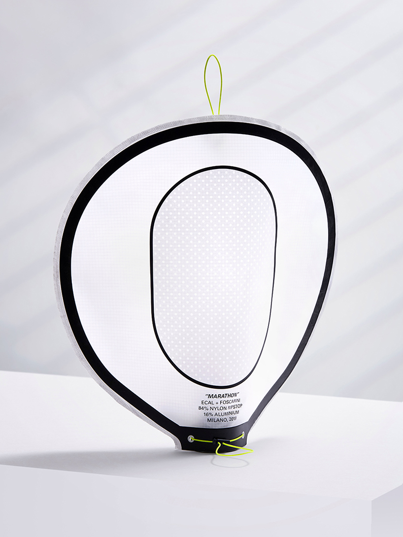 victor moynier takes cues from the sportswear industry for the design of the 'marathon' lamp