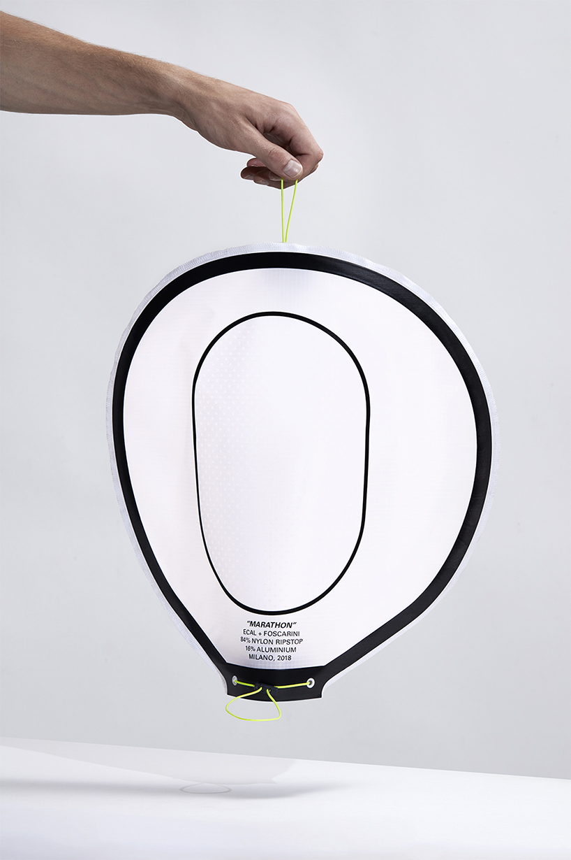 victor moynier takes cues from the sportswear industry for the design of the 'marathon' lamp