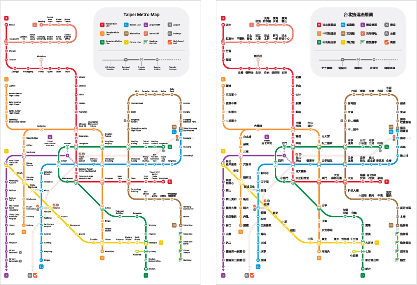 ting-jui sun imagines a legible and user-friendly design for taipei metro map designboom