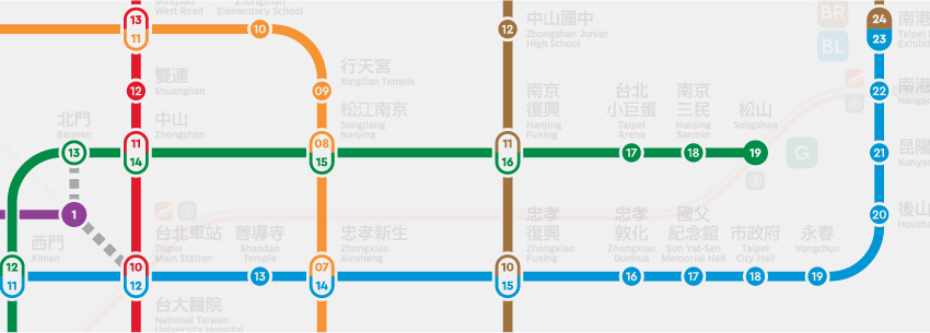 ting-jui sun imagines a legible and user-friendly design for taipei metro map designboom