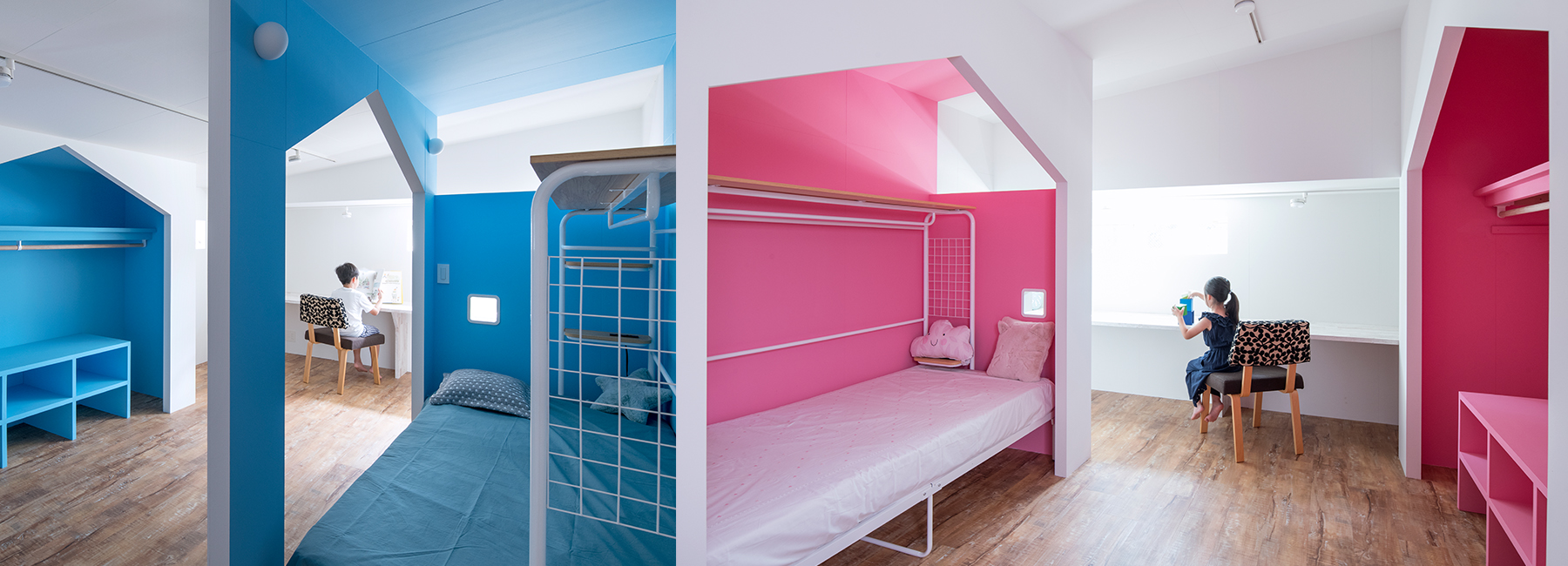 organic design builds a colorful extension to a family house in japan