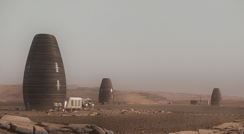 AI spacefactory's MARSHA wins 1st place in the finale of NASA's 3D printed habitat challenge designboom