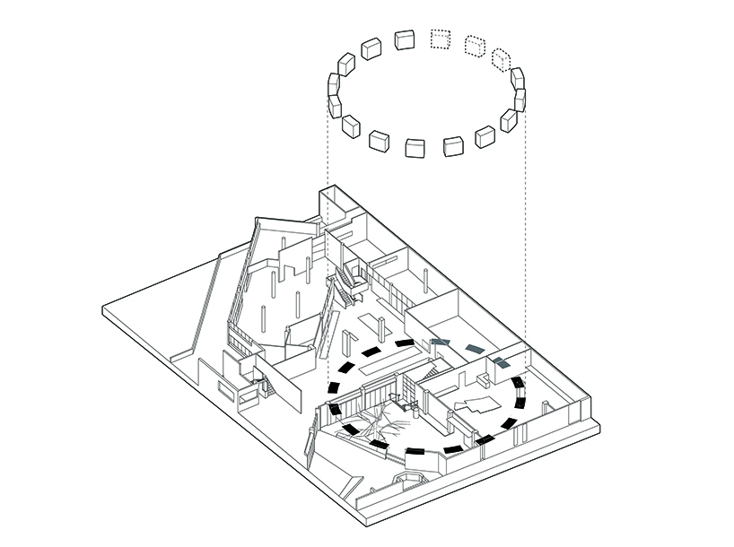 françois blanciak designs outdoor exhibition for architecture graduates in sydney