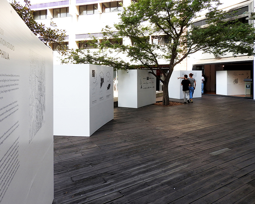 françois blanciak designs outdoor exhibition for architecture graduates in sydney
