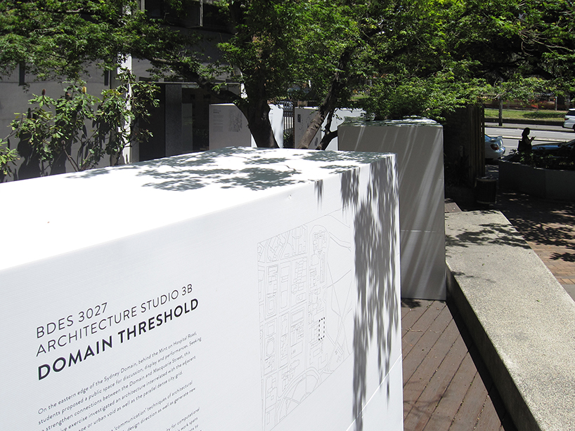 françois blanciak designs outdoor exhibition for architecture graduates in sydney