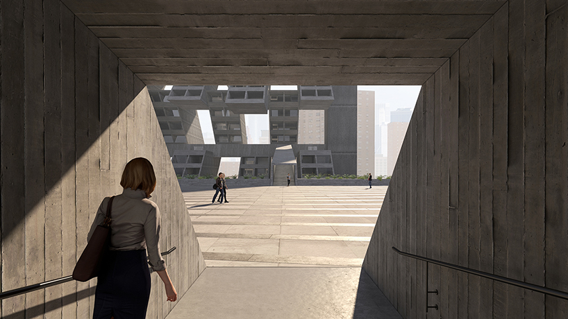 architects realise paul rudolph's LOMEX proposal for a new york city that could have been