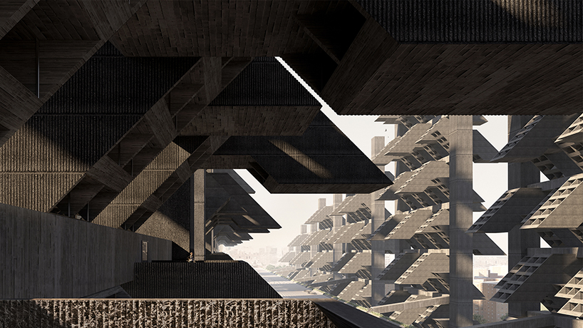 architects realise paul rudolph's LOMEX proposal for a new york city that could have been