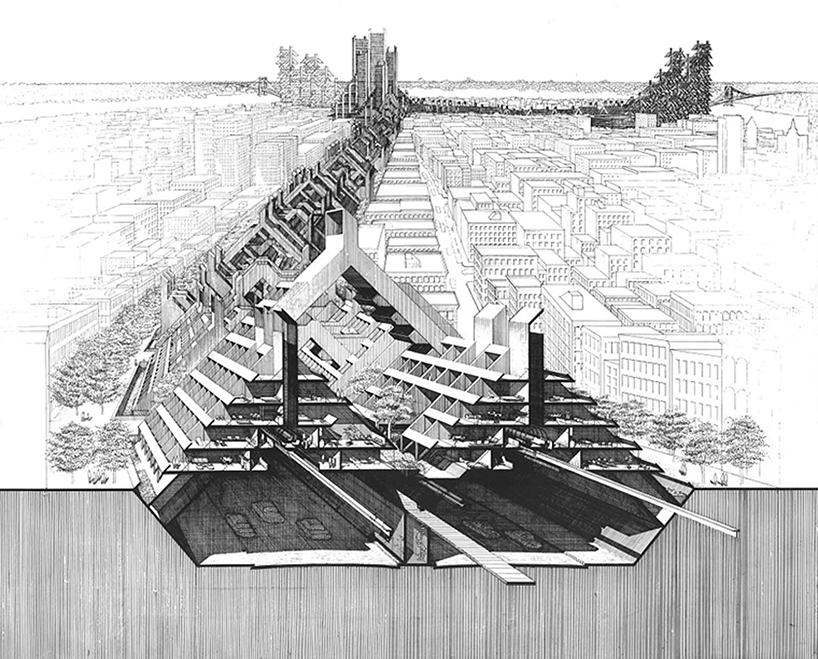 architects realise paul rudolph's LOMEX proposal for a new york city that could have been