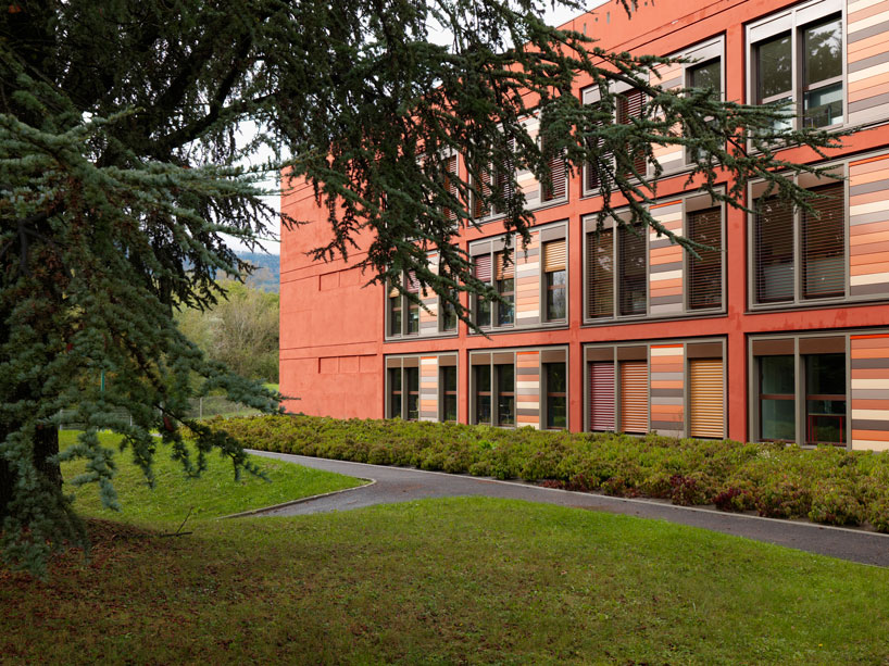 colorful brick cladding adorns chatillon architectes' school campus in france