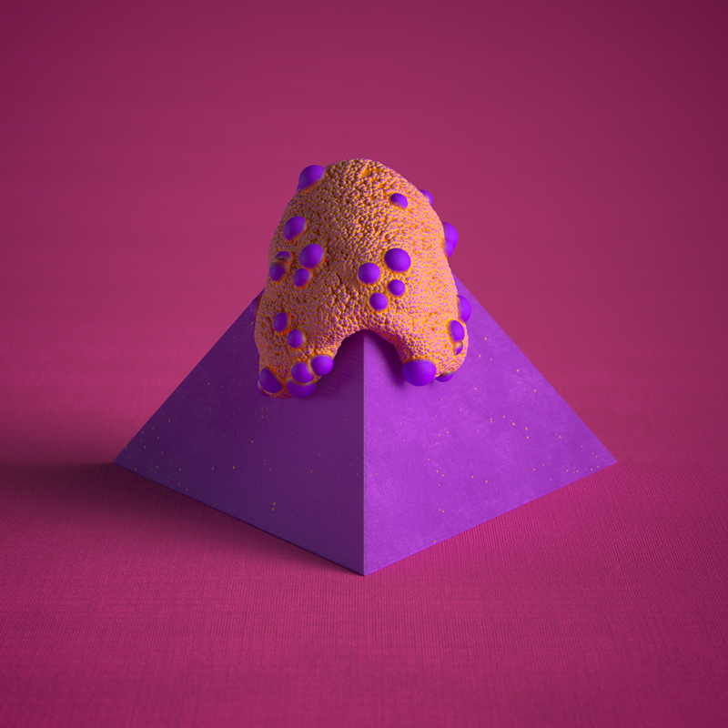 this fantastically strange animation sees squidgy creatures interact with hard surfaces martin salfity designboom