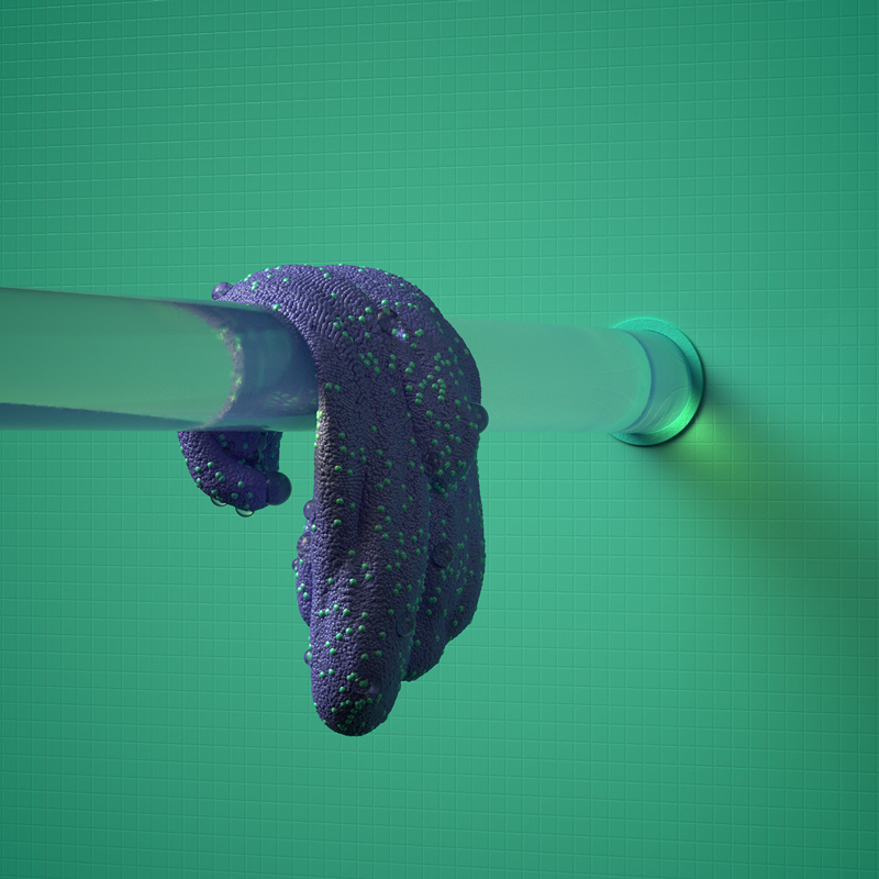 this fantastically strange animation sees squidgy creatures interact with hard surfaces martin salfity designboom