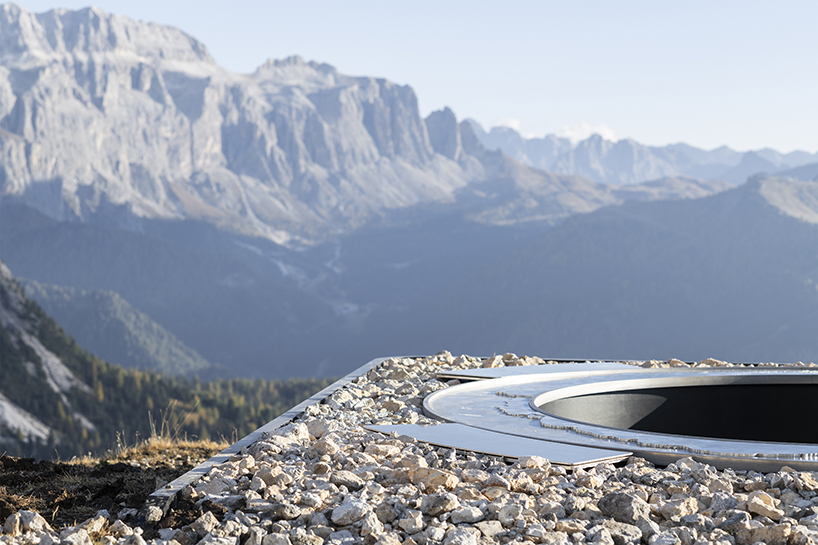 messner architects designs a sculptural viewpoint in world heritage site dolomites unesco designboom