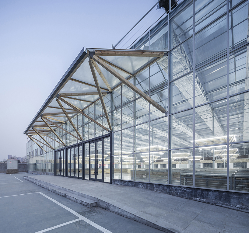 LUO studio prefabricates modular components to build a temporary indoor market in china designboom