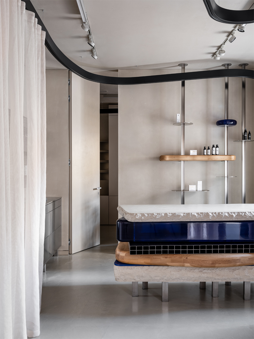 da bureau combines metal, wood and mirrors for serdar kambarov studio's interiors in moscow