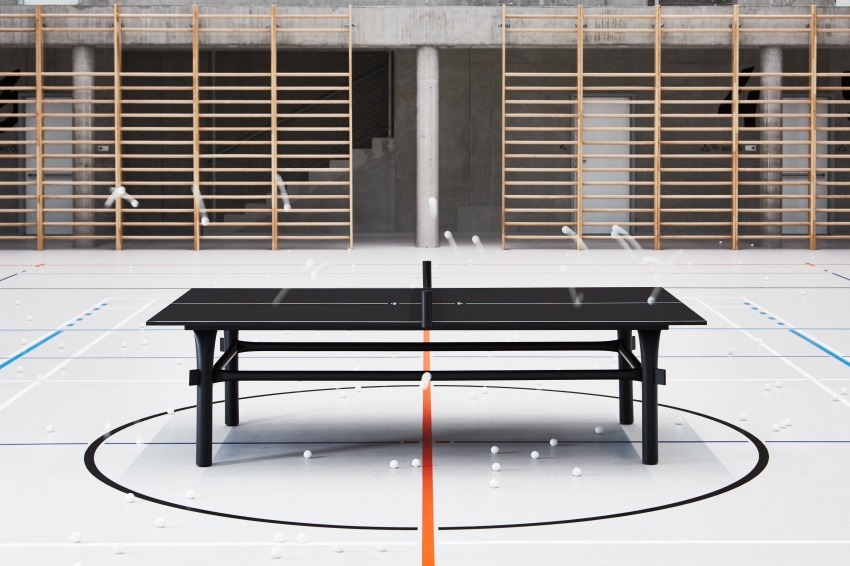 marshmallow ping pong table by studio vono is made of flattened metal pipes designboom