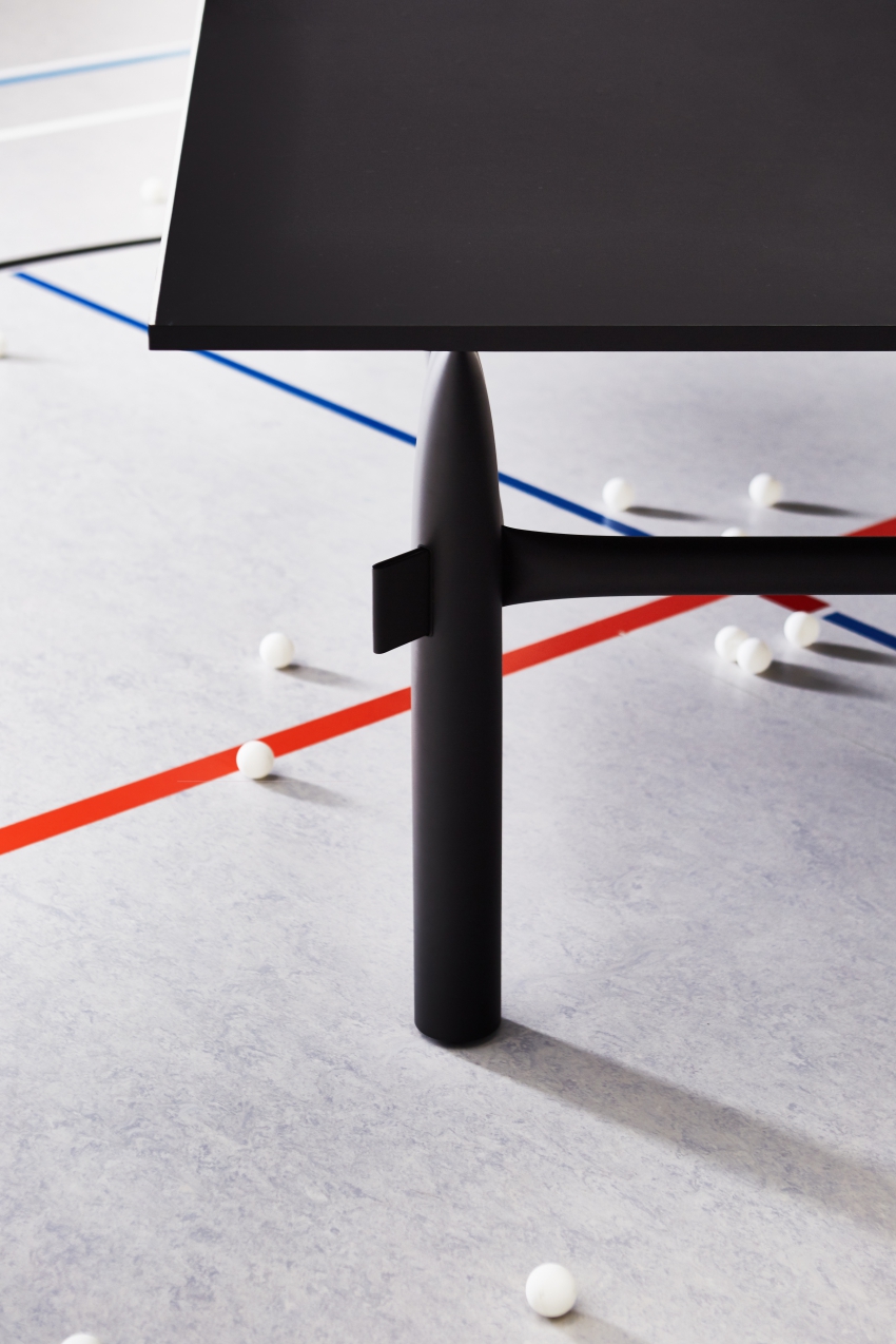 marshmallow ping pong table by studio vono is made of flattened metal pipes designboom