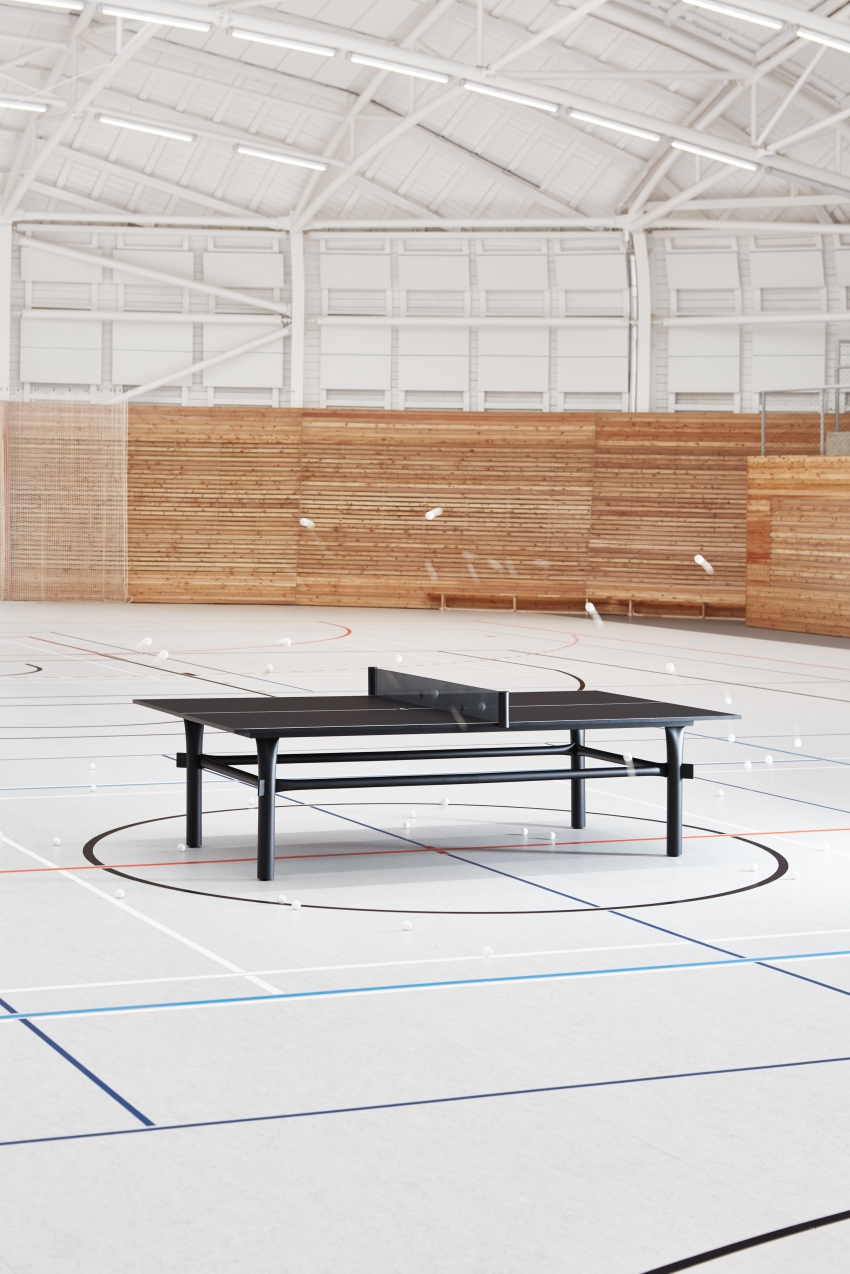 marshmallow ping pong table by studio vono is made of flattened metal pipes designboom