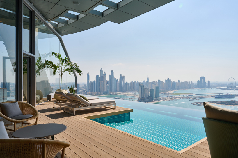 'aura skypool' by kokaistudios in dubai is the world's highest 360° infinity pool