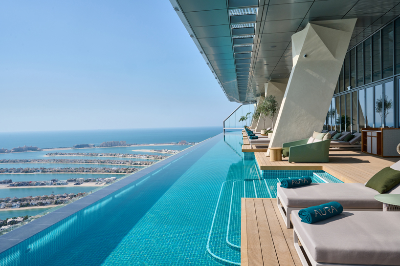'aura skypool' by kokaistudios in dubai is the world's highest 360° infinity pool
