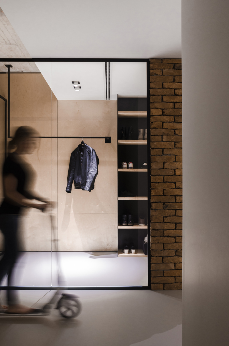 line architects creates 'soft loft' interior in moldova using subtle contrasts