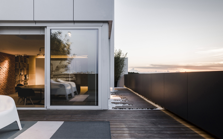 line architects creates 'soft loft' interior in moldova using subtle contrasts