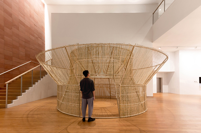 artist cheng tsung feng builds another fish trap house of bamboo in shenzhen designboom